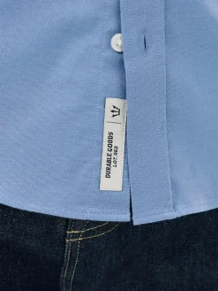 Next Blue Stretch Oxford Long Sleeve Shirt^ Shirts