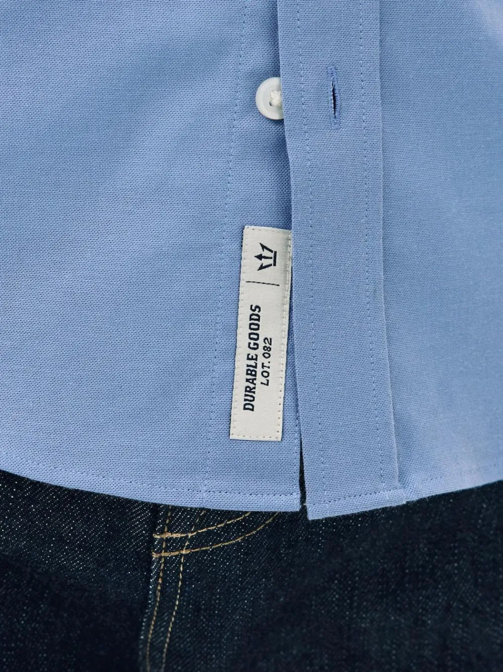 Next Blue Stretch Oxford Long Sleeve Shirt^ Shirts
