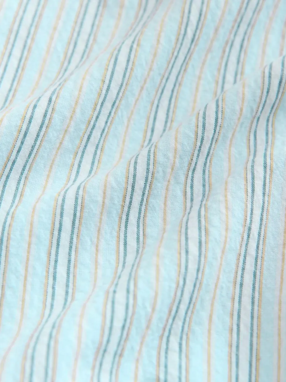 Next Blue Stripe Seersucker Long Sleeve Shirt^ Shirts