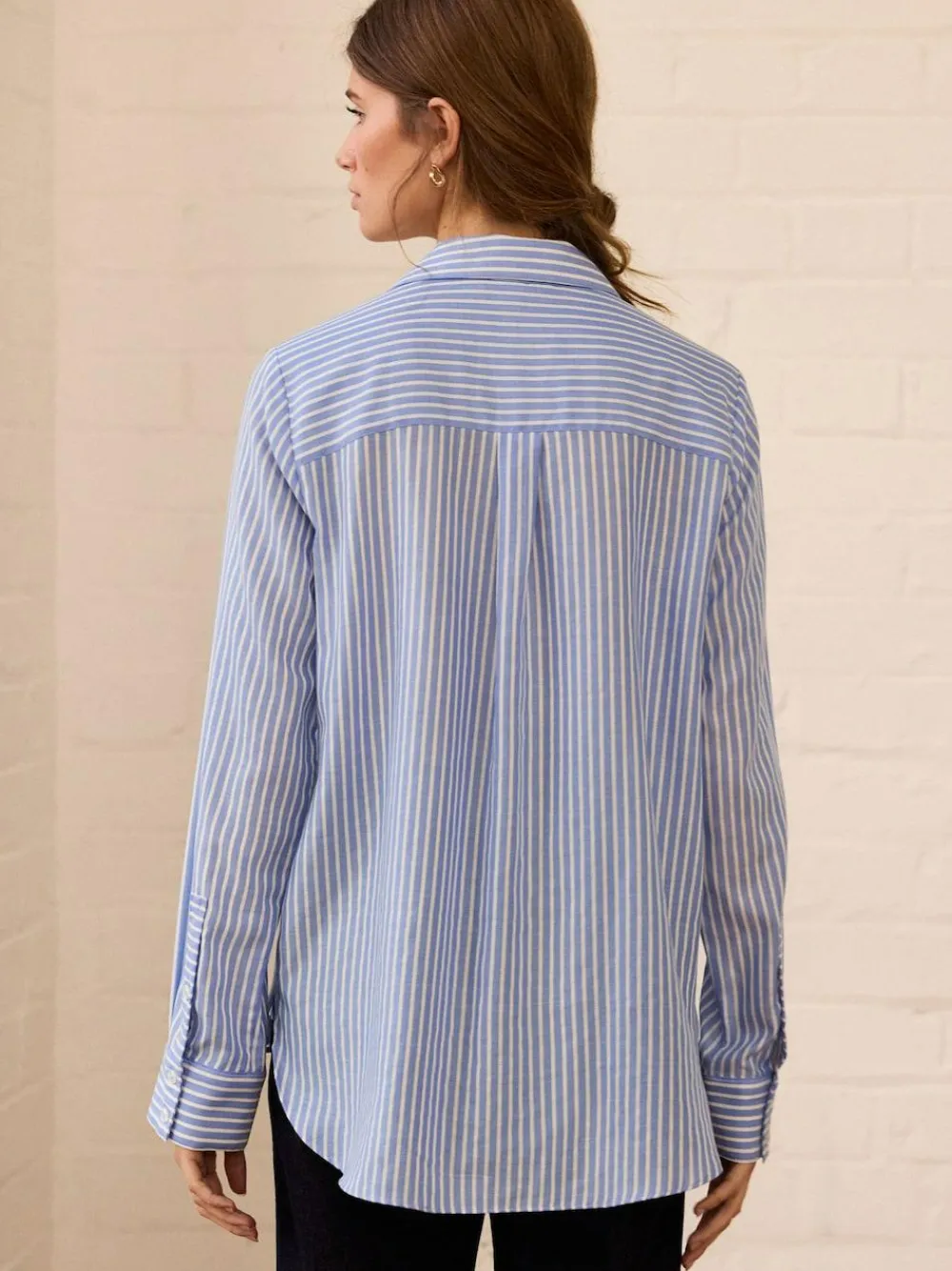 Next Soft Relaxed Long Sleeve V Neck Shirt^Women Blouses & Shirts