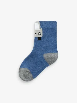 Next Blue Stripes/Transport Cotton Rich Socks 7 Pack^BOY Socks & Tights|Socks & Tights