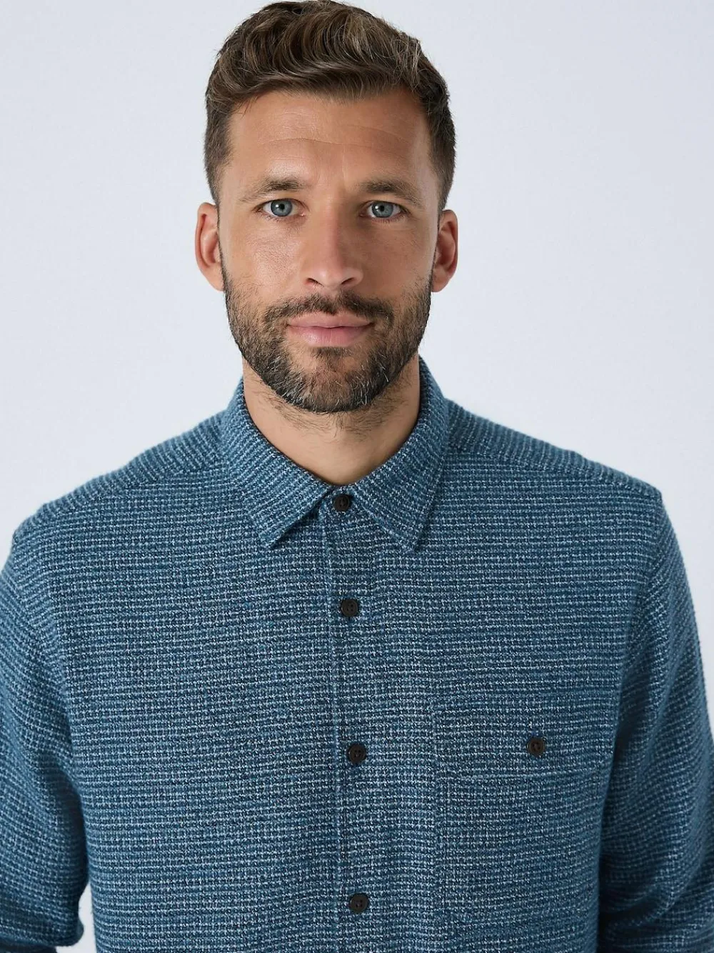 Sale Next Textured Shacket Overshirt Blue