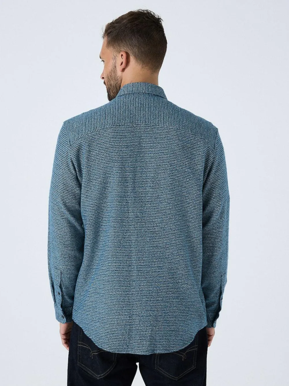 Sale Next Textured Shacket Overshirt Blue