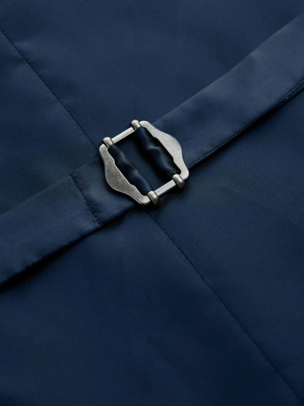 Hot Next Textured Wool Blend Suit Waistcoat Blue