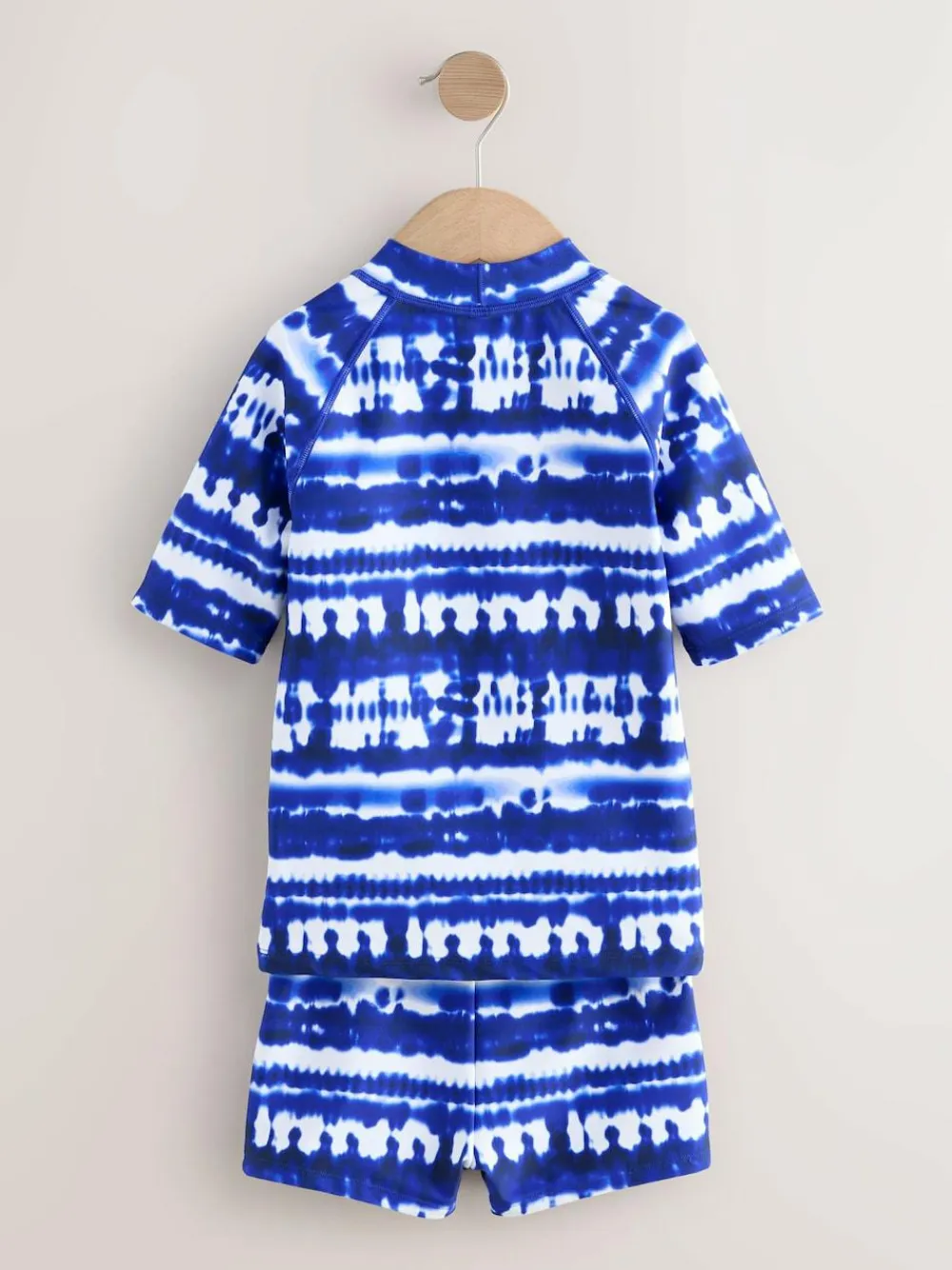 Hot Next Sunsafe Rash Vest And Shorts Swim Set (3-16yrs) Blue Tie Dye