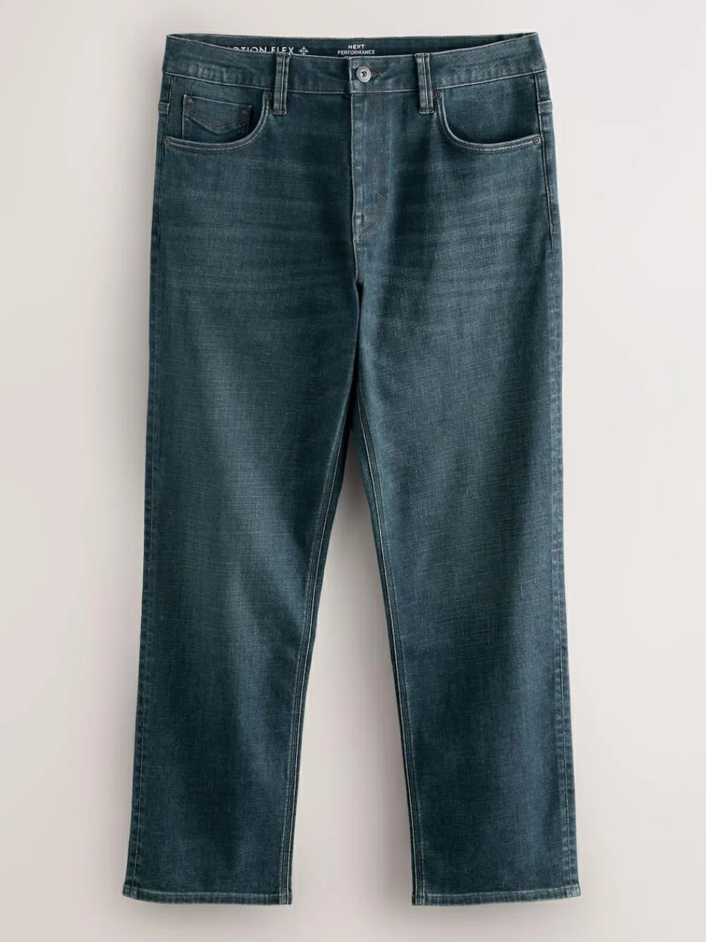 Next Blue Tint Straight Fit Motionflex Jeans^ Jeans|Jeans