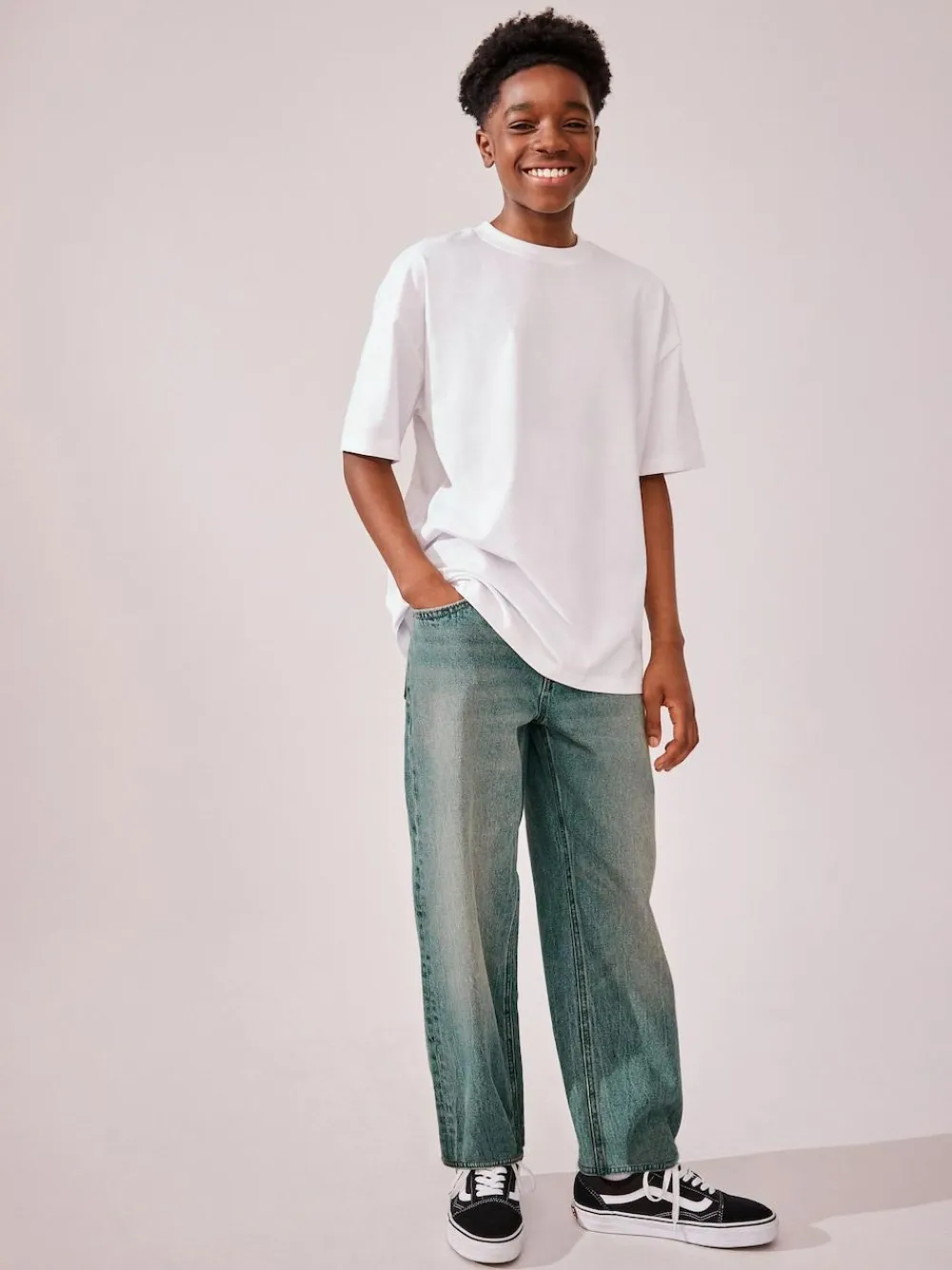Next Blue Tint Wide Fit Authentic Jeans (3-16yrs)^BOY Jeans|Jeans