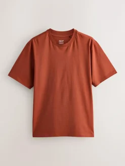 Clearance Next Blue/Black/Orange/Green/Grey/Ecru White Regular Fit Essential Cotton T-Shirts 6 Pack