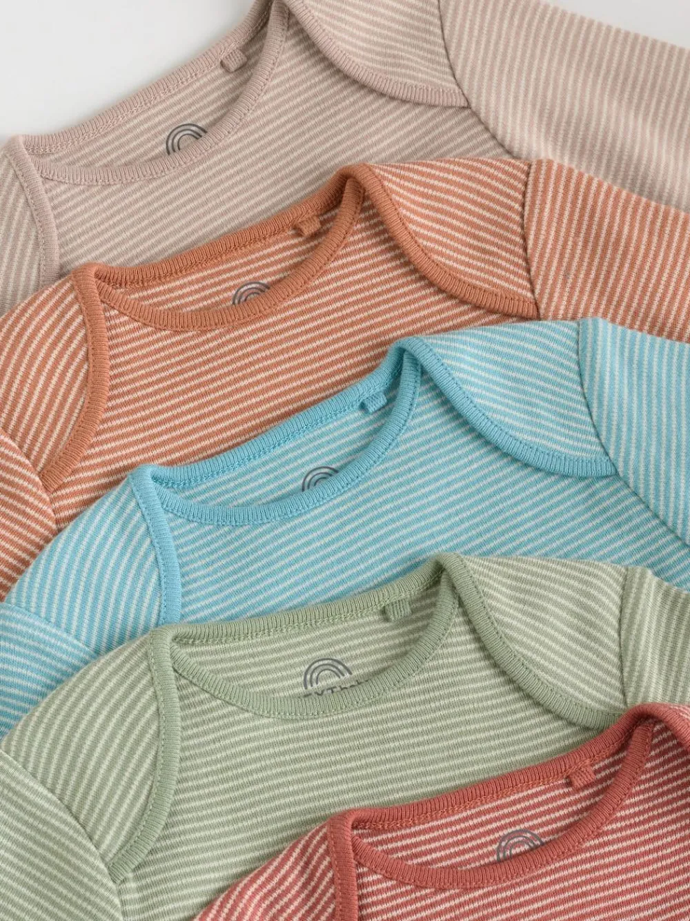 Sale Next Baby Long Sleeve Bodysuits 5 Pack Blue/Brown