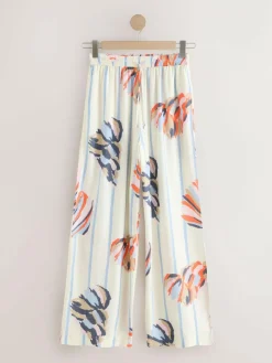 Next Pull On Wide Leg Trousers With Linen^Women Pants