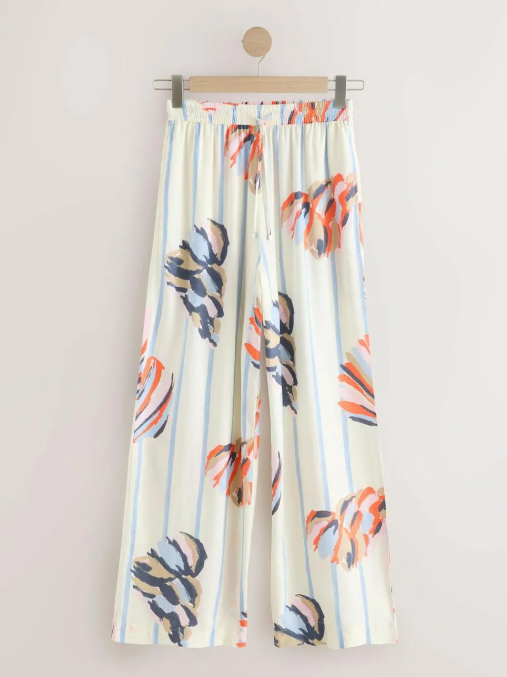 Next Pull On Wide Leg Trousers With Linen^Women Pants