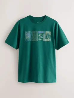 Next Blue/Green/Pink Regular Fit Graphic Print T-Shirts 3 Pack^ Tops & T-Shirts