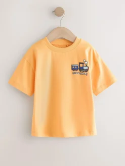Next Small Short Sleeve Graphic T-Shirts 5 Pack (3mths-7yrs)^BOY Tops|Tops