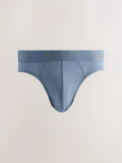 Hot Next 5 Pack Cotton Rich Briefs Blue/Grey