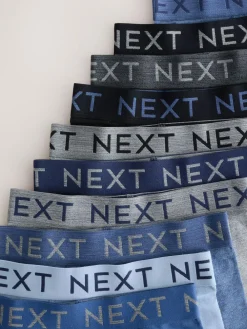 Next Blue/Grey Trunks 10 Pack (1.5-16yrs)^BOY Multipacks|Baby Boys