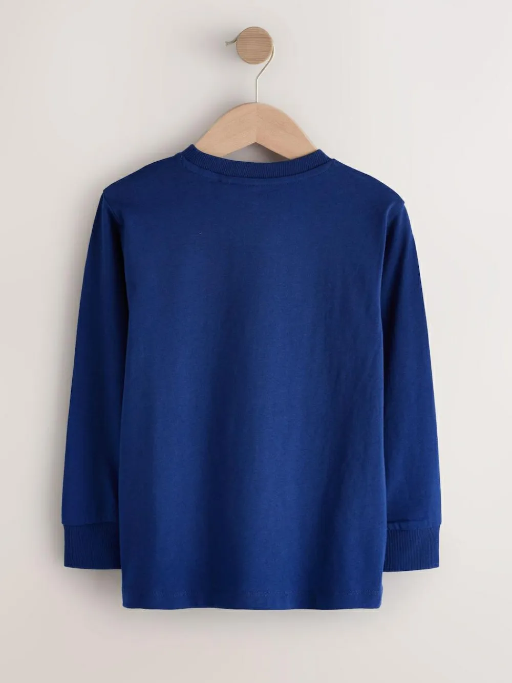 Next Blue/Teal/Black Football Relaxed Fit Graphic Print Long Sleeve T-Shirts 3 Pack (3-16yrs)^BOY Tops|T-Shirts