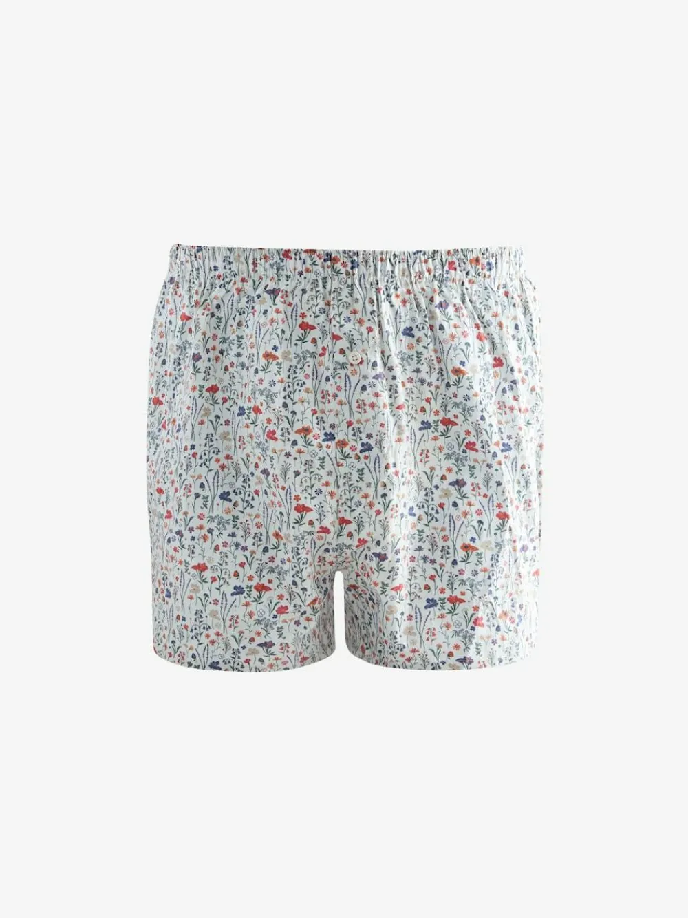 Next Blue/White/Green Floral 4 pack Woven Pure Boxers^ Underwear|Underwear