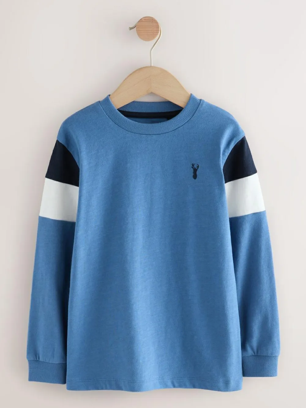 Next Long Sleeve Colourblock T-Shirts 3 Pack (3-16yrs)^BOY Tops|T-Shirts