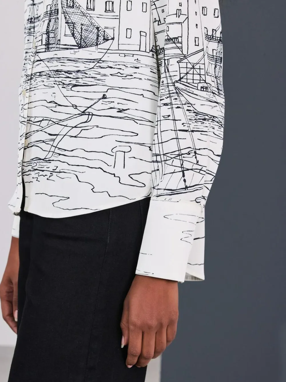 Discount Next Long Sleeve Shirt Boat Print