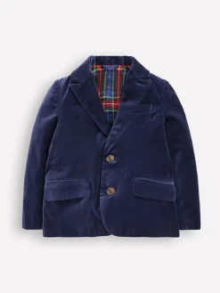 Online Boden Blue Classic Velvet Blazer