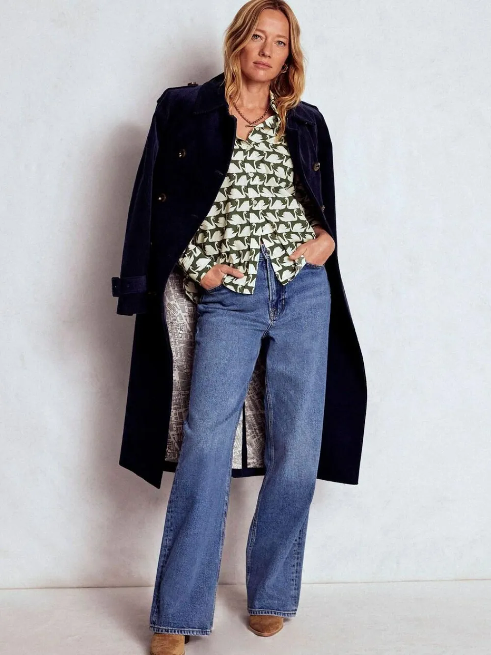 Sale Boden Sienna Cotton Shirt Green