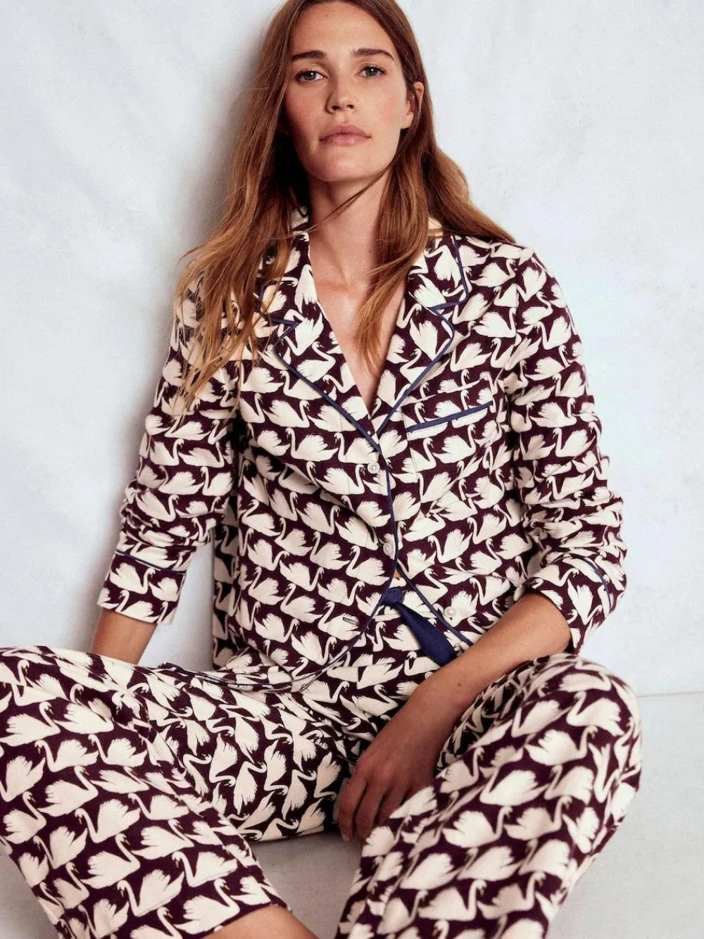 Boden Brushed Cotton Pyjama Shirt^Women Pyjamas