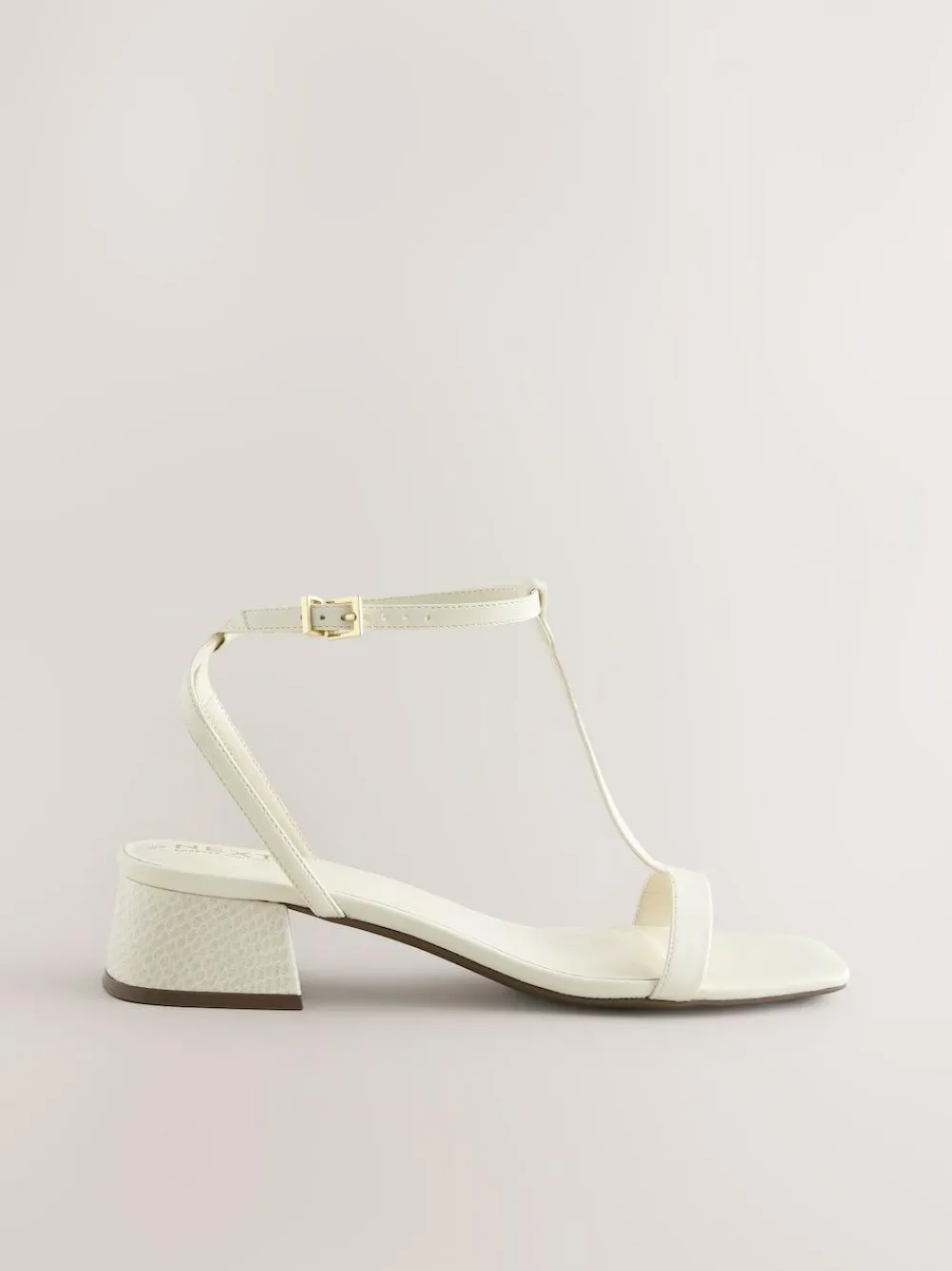 Next Extra Wide Fit Forever Comfort® Low Block Strappy Sandals^Women Heels