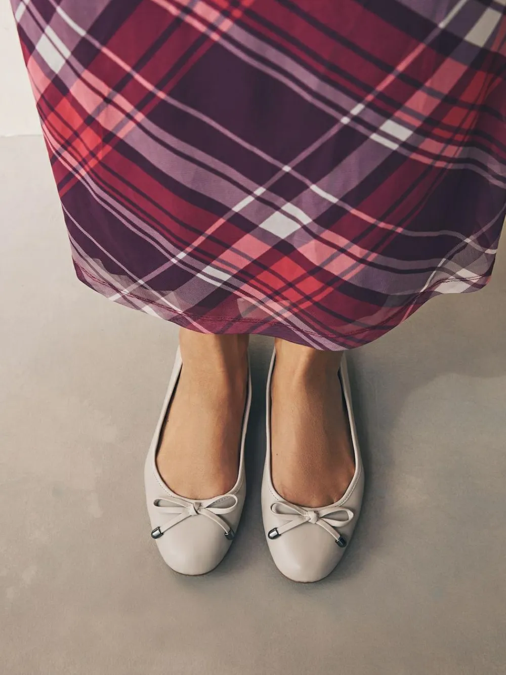 Next Round Toe Leather Ballerina Shoes^Women Flats