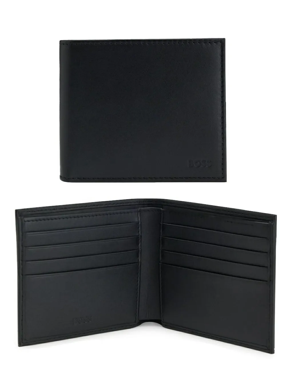 Clearance BOSS Black Randy Signature Logo Billfold Wallet