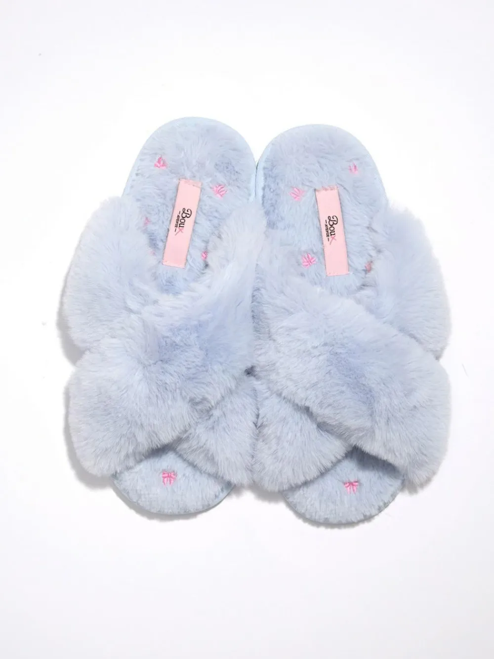 Boux Avenue Bow Embroidered Cross Band Slider Slippers^Women Slippers