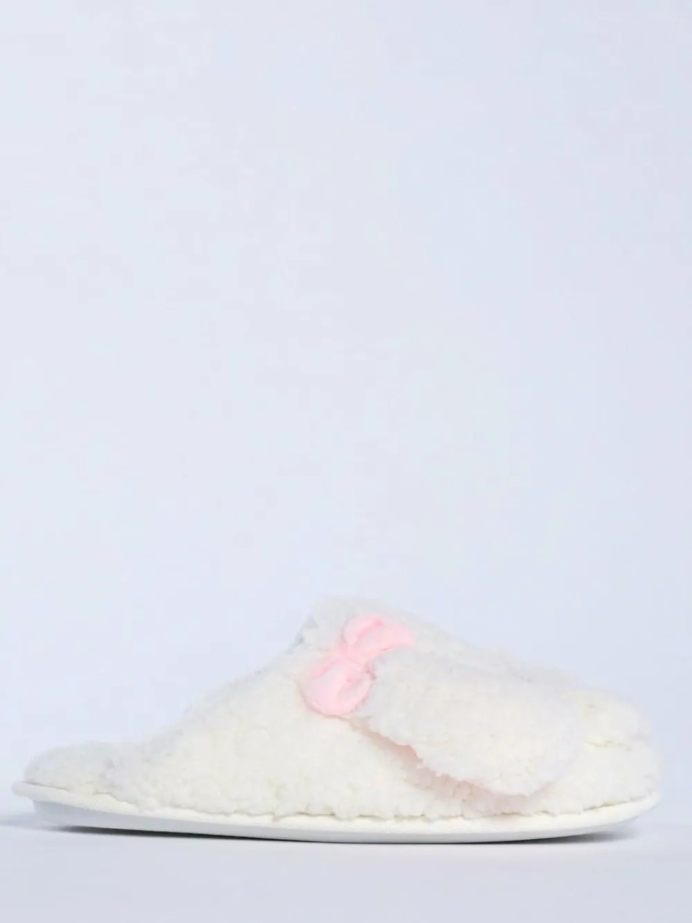 Boux Avenue White Dog Borg Mules^Women Slippers
