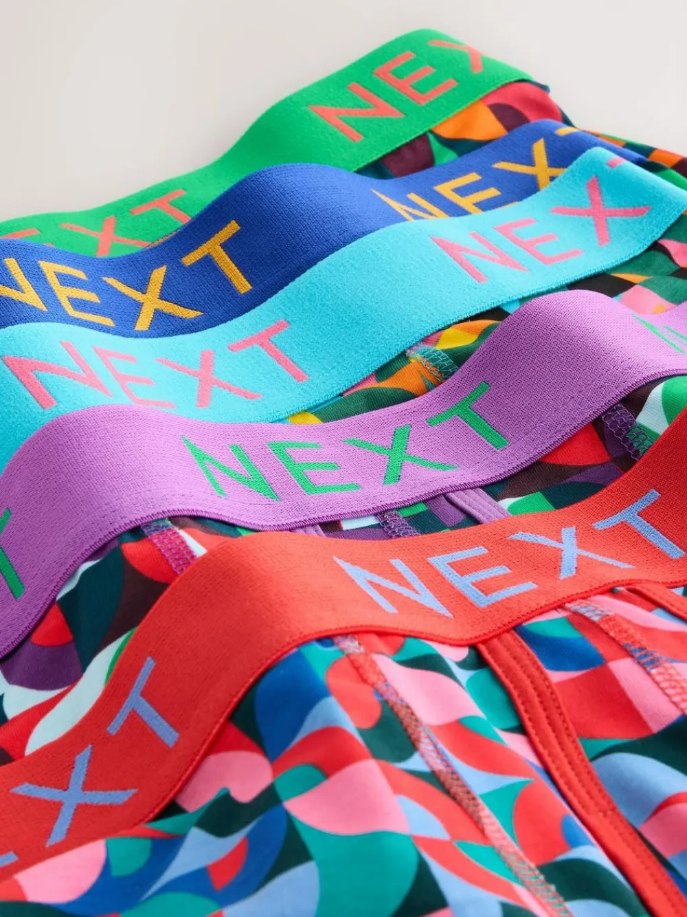 Clearance Next Bright Blue/Orange/Purple Circle Geo Print A-Front Boxers