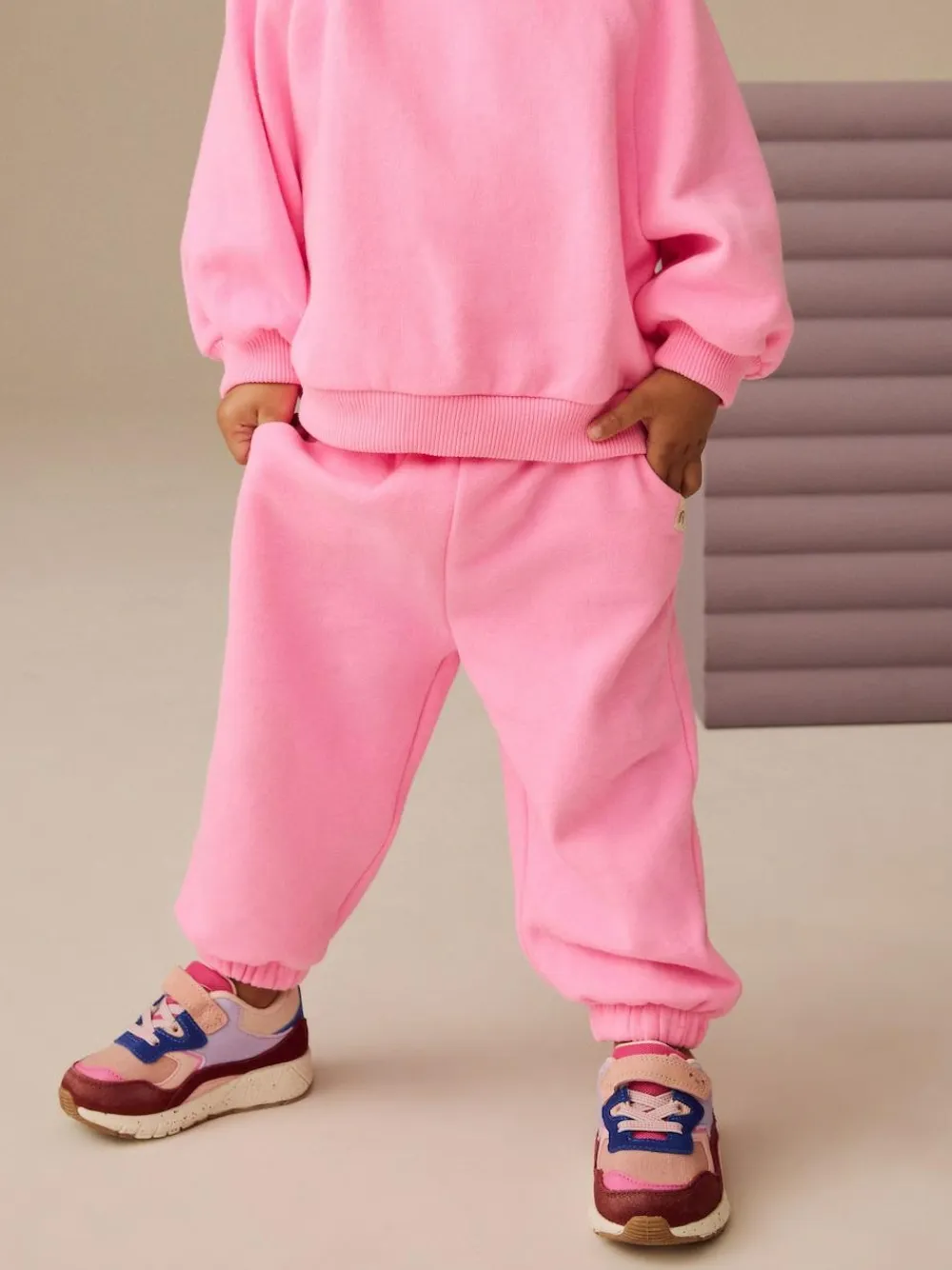 Discount Next Cuffed Sweat Joggers (3mths-7yrs) Bright Pink