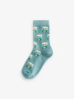 Hot Next Bright Vehicle Cotton Rich Socks 7 Pack