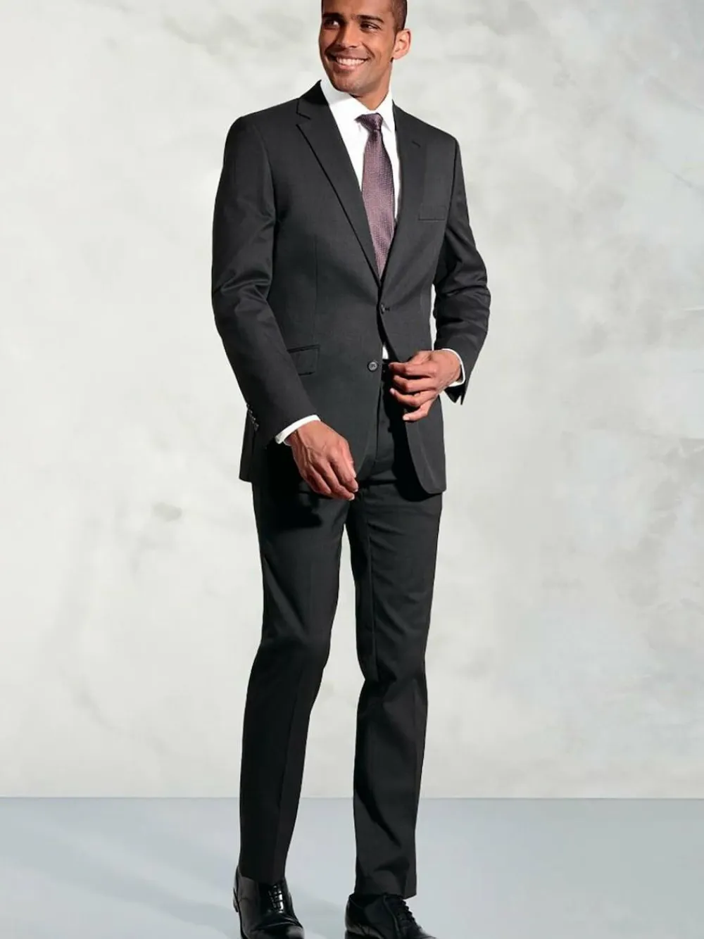 New Brook Taverner Plain Suit Jacket Black Dark