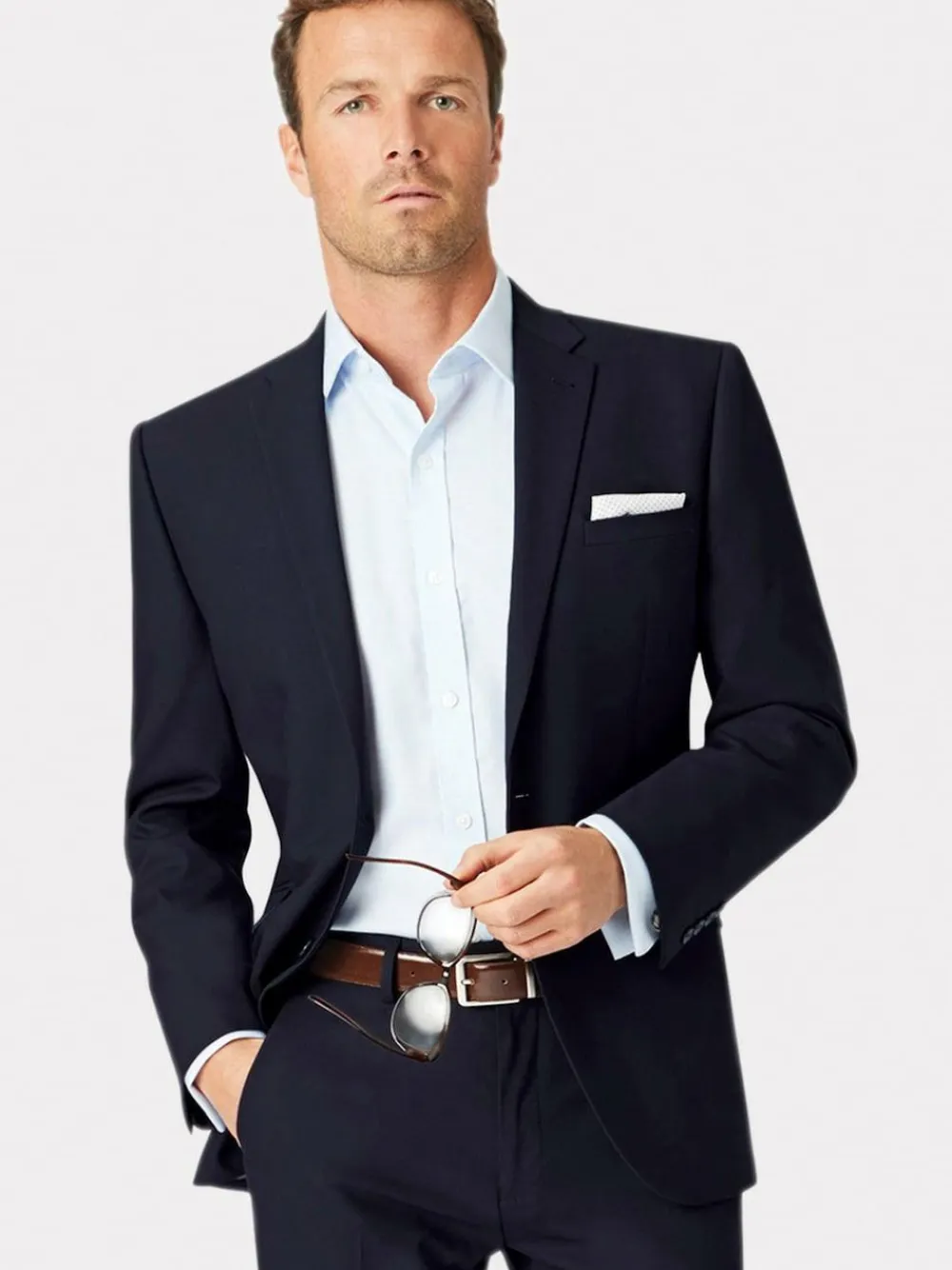 Hot Brook Taverner Tailored Fit Washable Suit Jacket Blue Dark