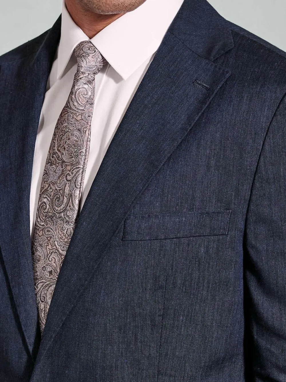 Brook Taverner Blue Linen Blend Mixer Suit Jacket^ Suits & Tuxedos|Blue Suits