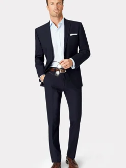 Brook Taverner Tailored Fit Washable Suit Jacket Blue