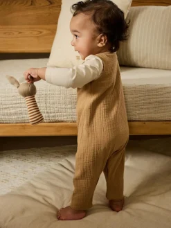 Online Next Baby Dungarees and Bodysuit Set (0mths-2yrs) Brown