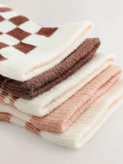Hot Next Baby Socks 5 Pack (0mths-2yrs) Brown