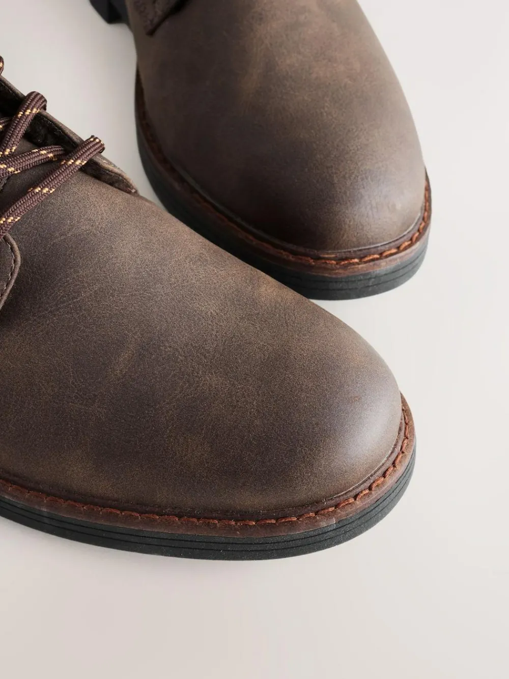 Hot Next Borg Lined Cord Trim Boots Brown
