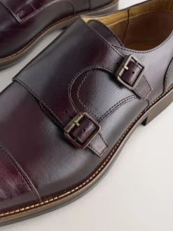 Next Brown Double Monk Shoes^ Shoes
