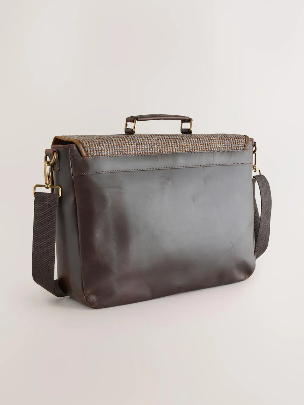 Next Brown Harris Tweed Messenger^ Bags