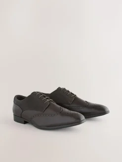Discount Next Wide Fit Brogue Shoes Brown