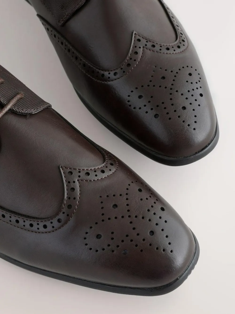 Discount Next Wide Fit Brogue Shoes Brown