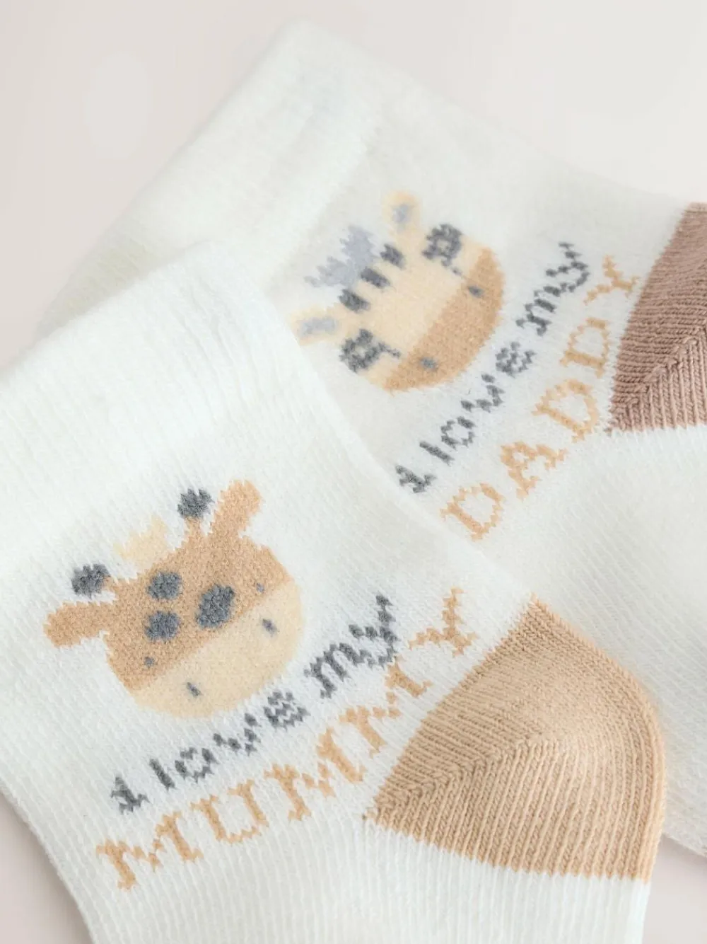 Next Brown/Cream Baby Socks 2 Pack (0mths-2yrs)^BOY Unisex|Socks