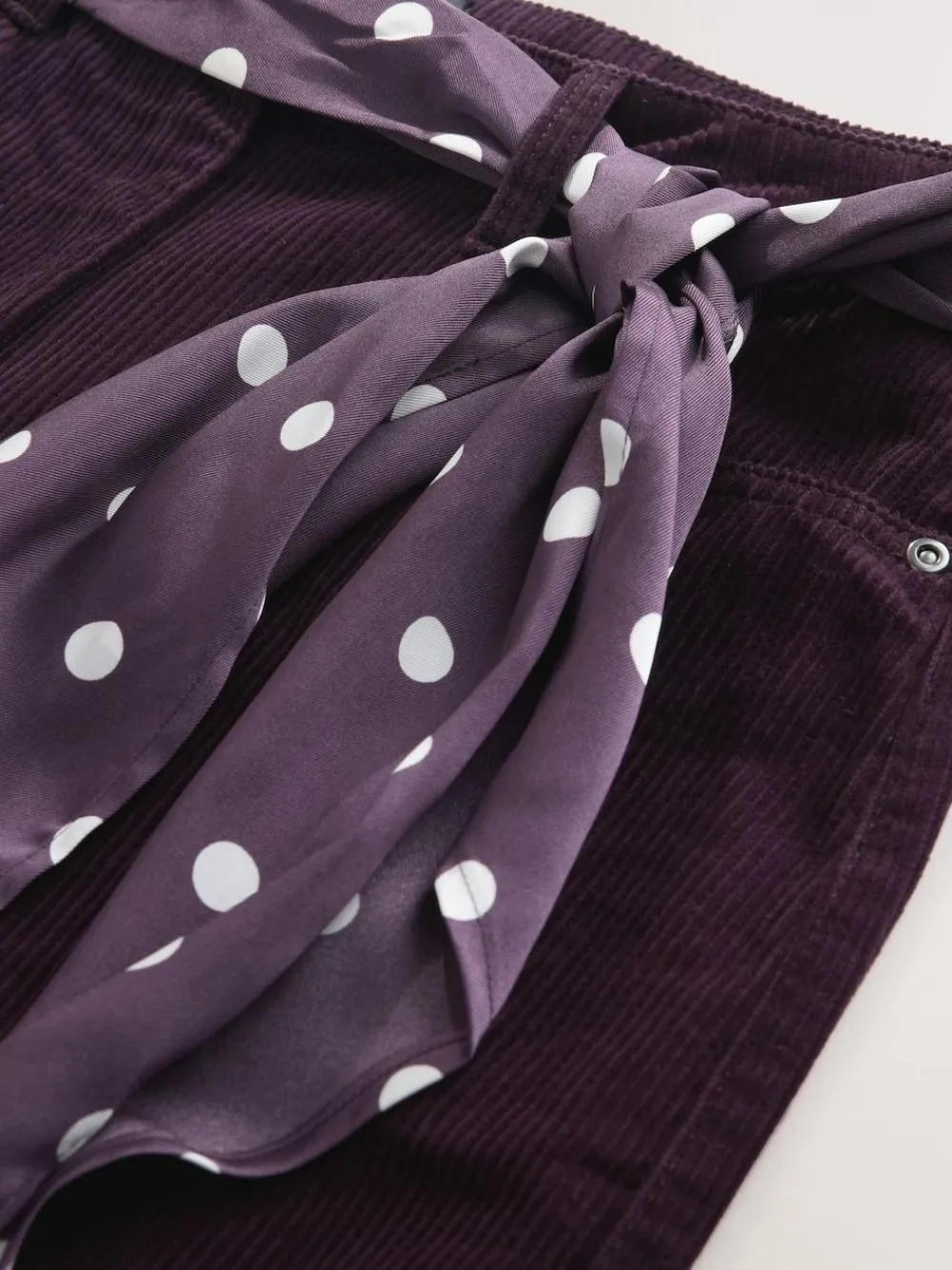 Next Cord Wide Leg Trousers With Scarf^Women Pants
