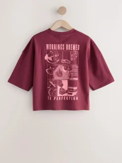 Next Burgundy Red Cotton Short Sleeve Pyjamas^Women Pyjamas|All Night & Lounge