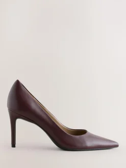Next Extra Wide Fit Leather Mid Court Shoes^Women Heels