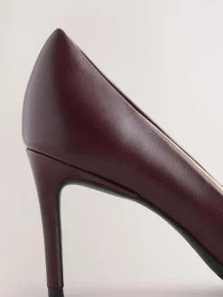 Next Extra Wide Fit Leather Mid Court Shoes^Women Heels